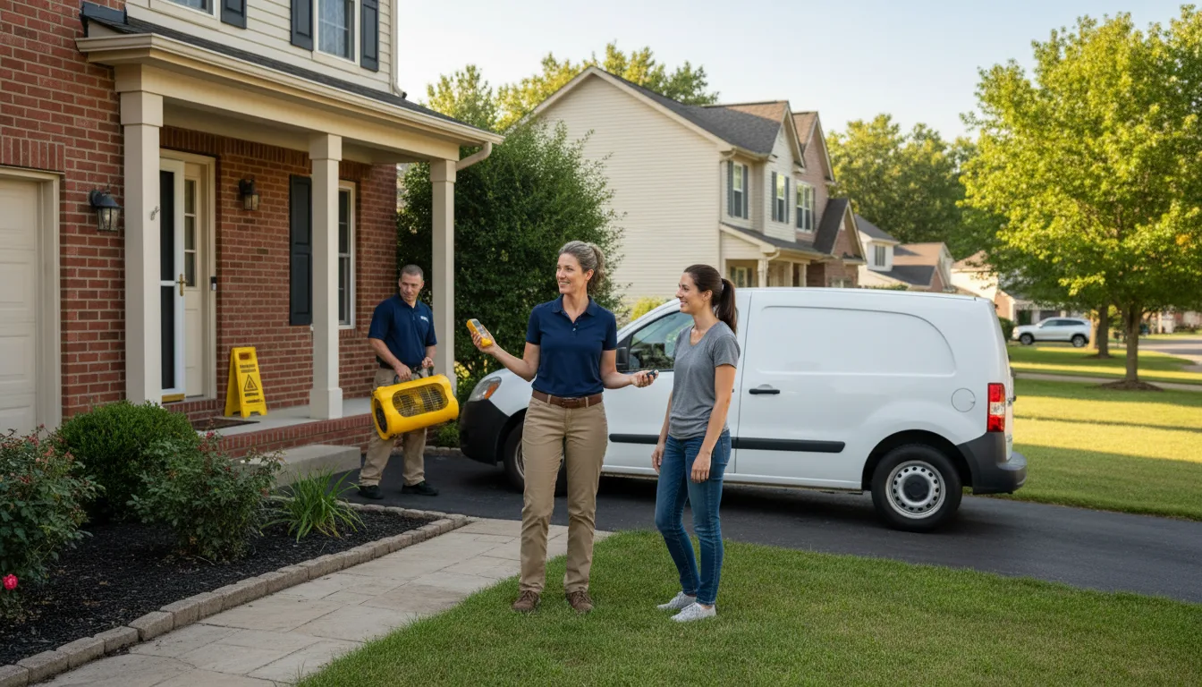 Residential water damage restoration in Bude, MS